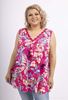 Picture of CURVY GIRL SUMMER V NECK SLEEVELESS TOP WITH LACE NECKLINE